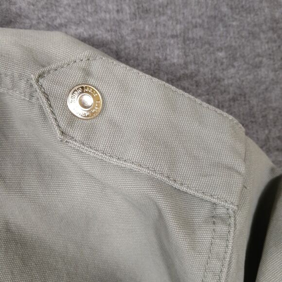 Kenzie Jeans Olive‎ Green Denim Snap Up Utility Jacket Size XL Style ENG02287X - Picture 4 of 13